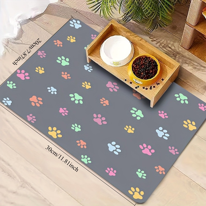 1pc (1pc) Diatomite Pet Feeding Mat Suitable For , Absorbent Non-slip Washable Food/water Bowl Mat With Diatomite Technology, Durable For Floors,, - Ideal Gift For Pet Owners