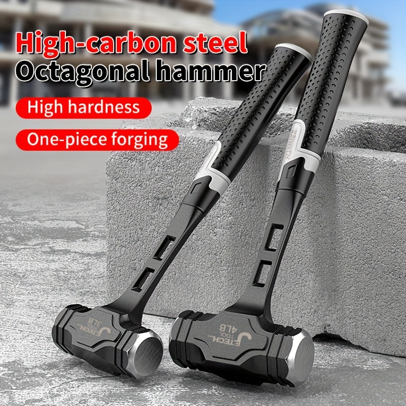 2 3 4 pound octagonal stone construction site heavy duty conjoined integrated solid wall smashing anti skid multifunctional handle hammer