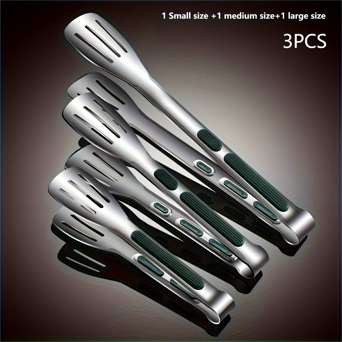 Stainless Steel Kitchen Tongs for Cooking and Serving