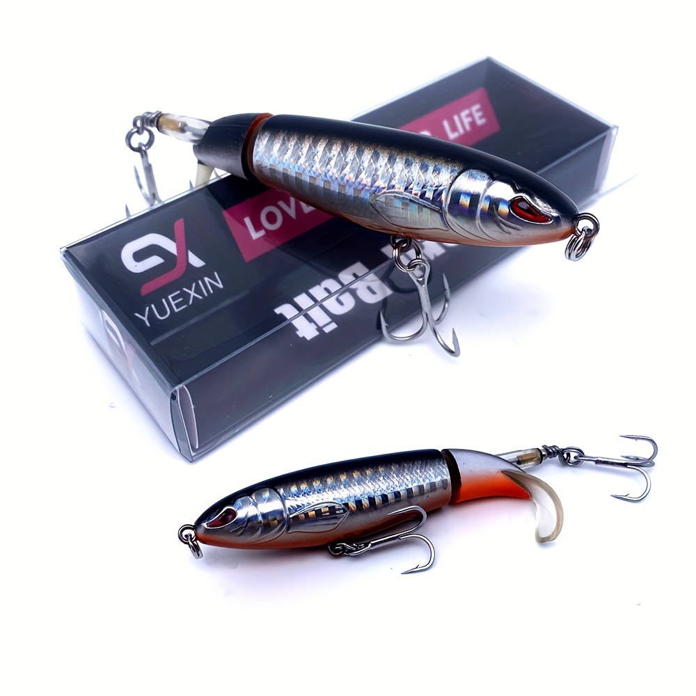 2pcs Whopper Popper Fishing Lure Topwater Artificial Fishing Hard Bait Blue