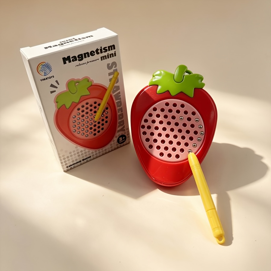TEMU Creative Fruit Party Mini Relax Magnetic Board, Strawberry And Pineapple Magnetic Boards, Keychain Gift Set, Cute And Stylish Student Pendant
