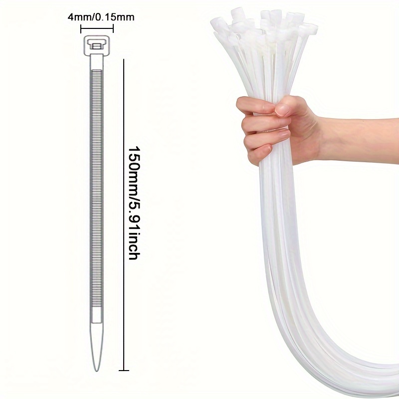 BIBTI Fascette Per Cavi, 200 X 3.6 , Confezione Da 100, Fascette In - Foto 11