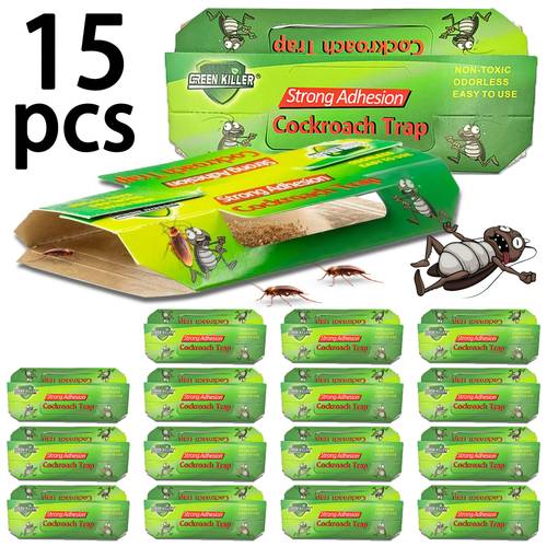 38pcs 25pcs 15pcs cockroach traps roach catcher roach trap for kitchen restaurant warehouse yard indoor use catching cockroaches ants spiders and other crawling pests continuous indoor use no electricity needed