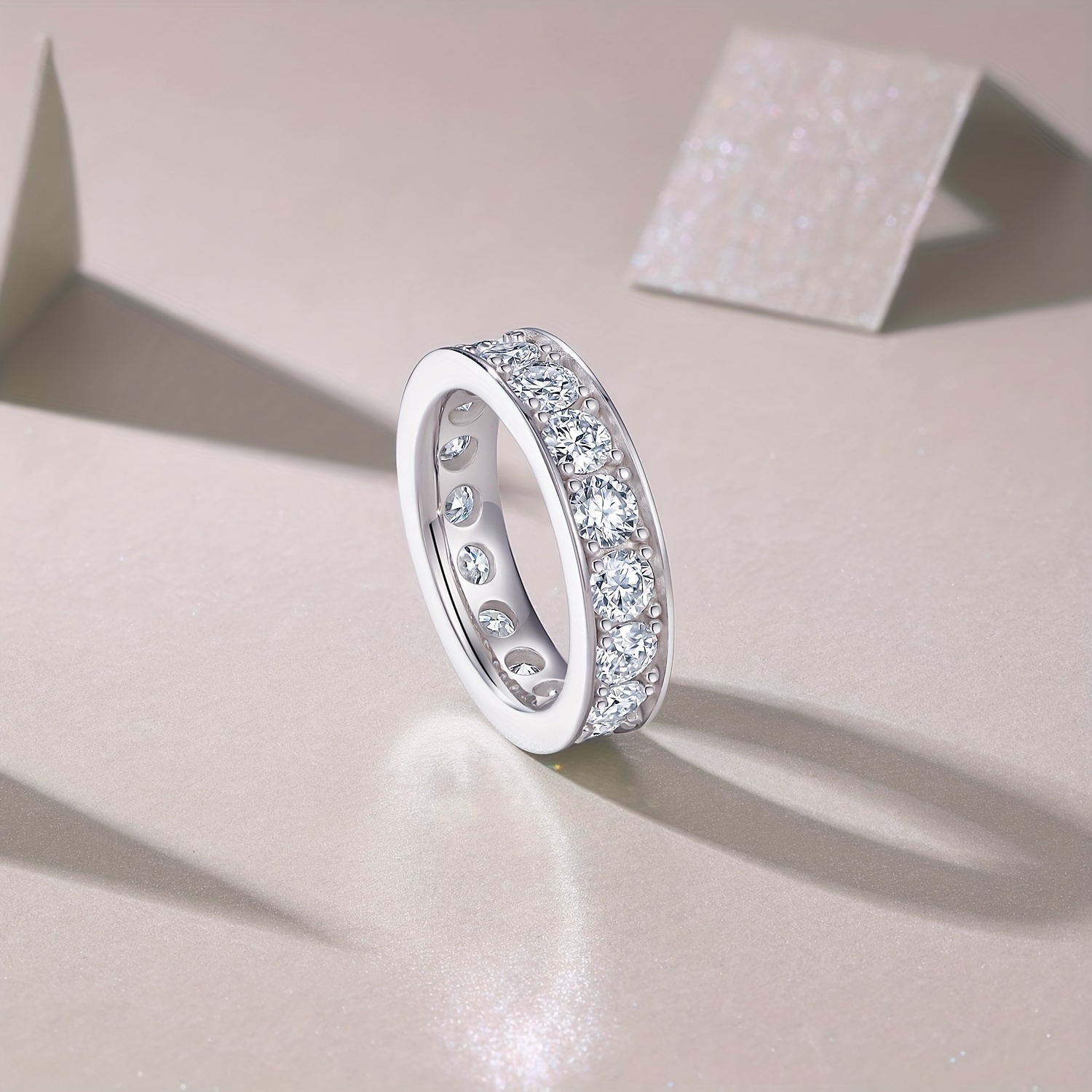 Moissanite Sunflower Design Ring in 925 Silver