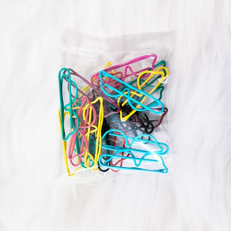 24pcs Vibrant Glasses-shaped Paper Clips - Iron, Creative & Cute Design For Students, Assortment For , Cards & More, Cute Paper Clips