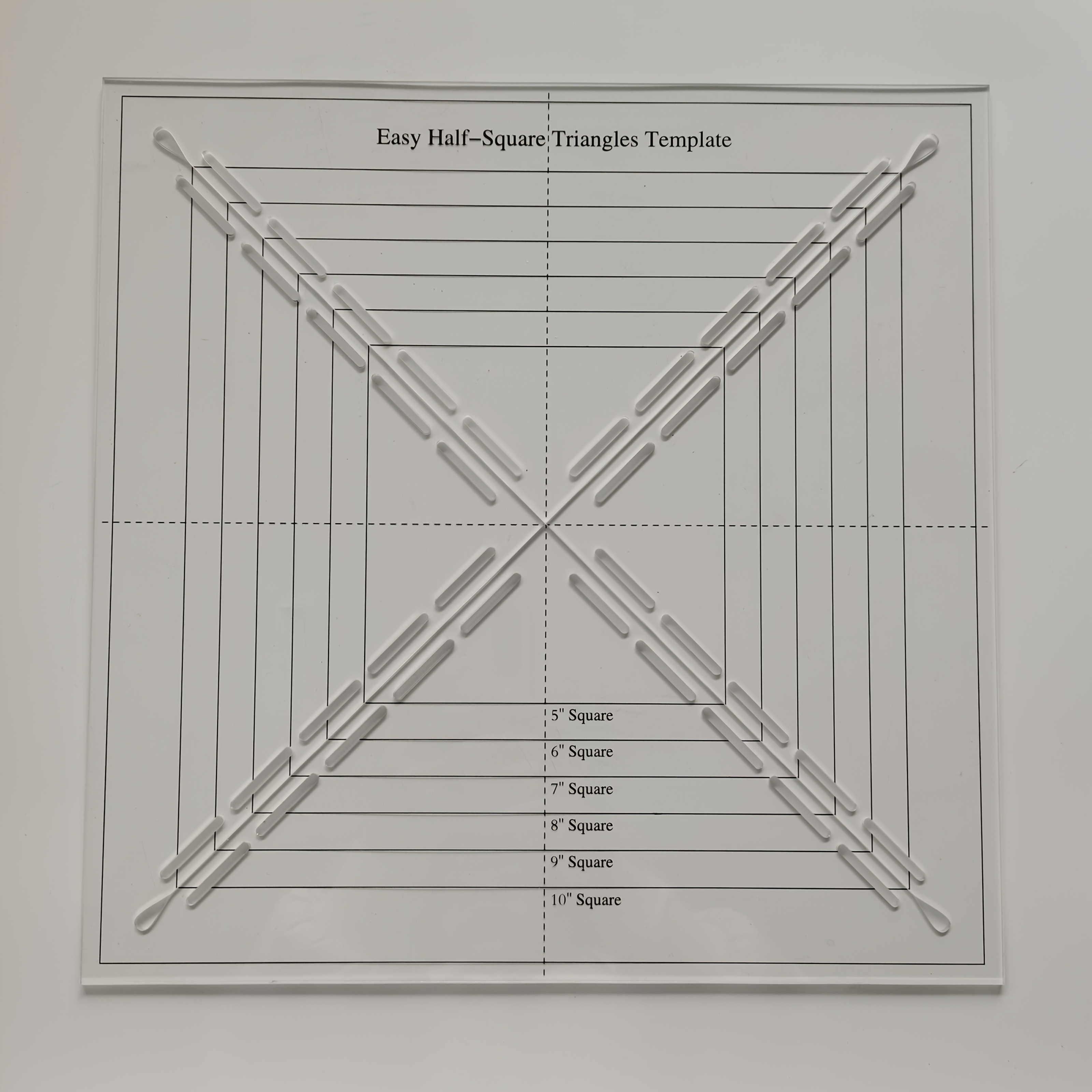 1pc 3mm Easy Half-square Triangles Template Quilting Ruler Quilting Templates #rl-ehs
