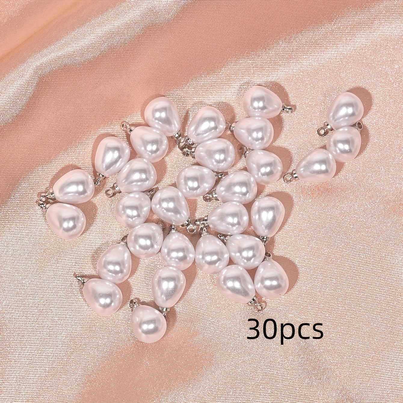 TEMU 30 Piezas de Accesorios de Colgante de de Perla Falsa Minimalista y de Lujo , Ideales para Hacer Aretes y Collares de Bricolaje, Materiales de