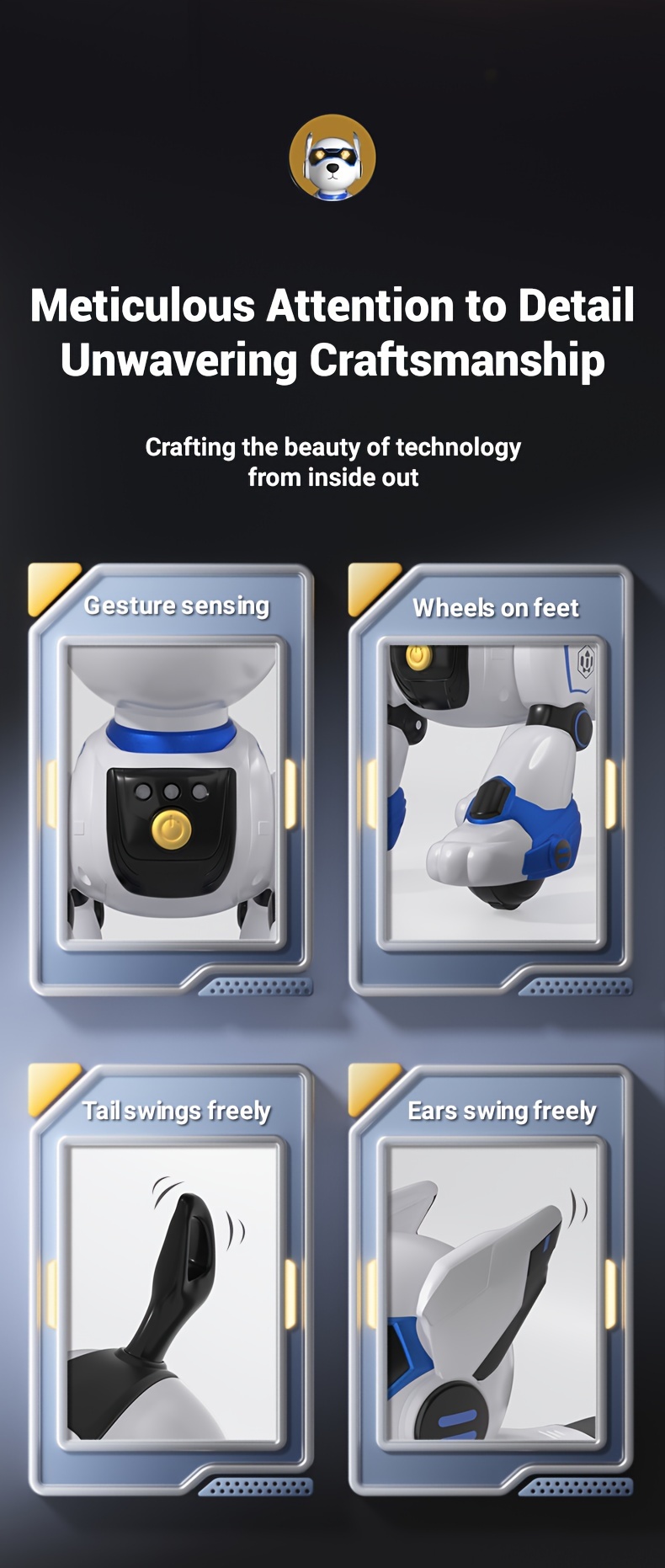 Remote Control Electric Intelligent Pet Dog Intelligent Robot Dog Toy Touch Walking Dancing Light Play Cute Christmas And Halloween Gifts