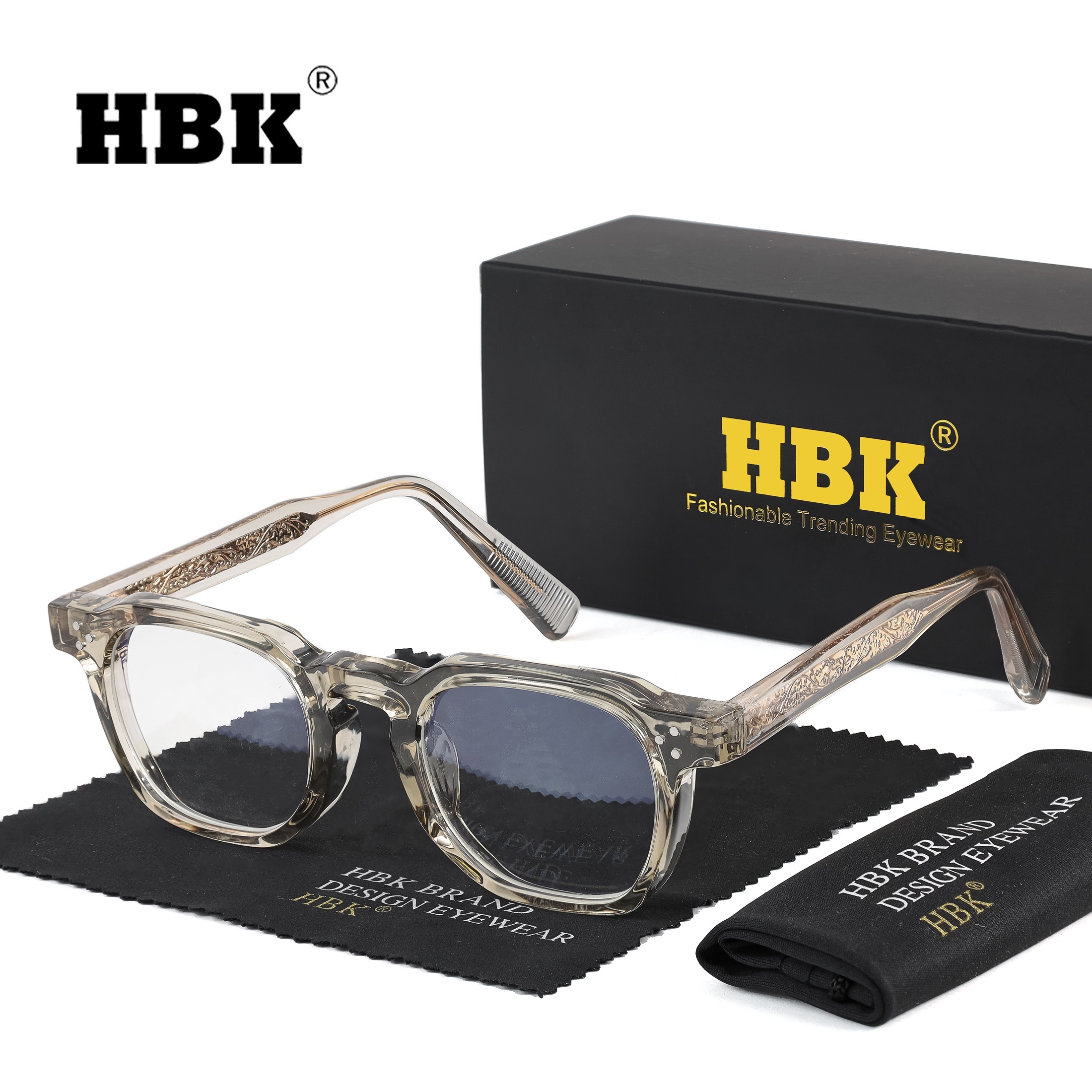 

Hbk Tr Oval Full Rim Glasses For Men And Women, Casual Vintage Fashion Style, Decorative Eyewear With Abs Lens, Tr Frame, Case Included, Outdoor Travel Glasses - No Prescription