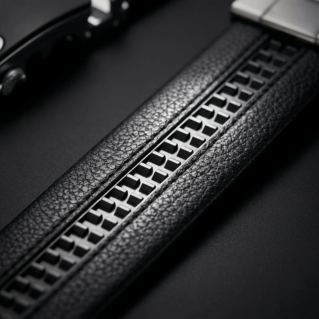 Men's High-Quality Split Leather Belt, Adjustable Length