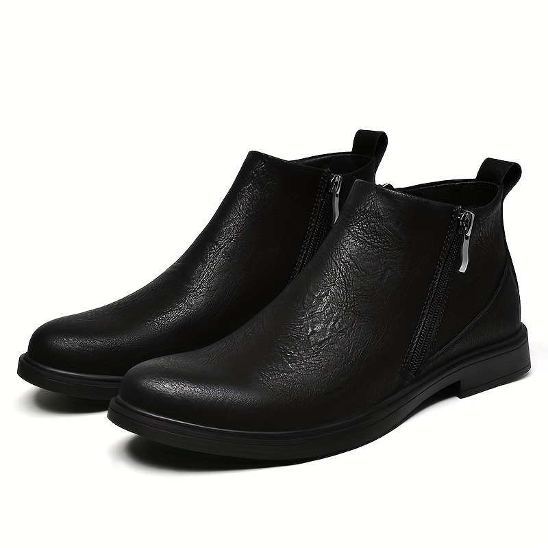 TEMU Fcshou New Autumn And Winter Men's Boots, High Top Boots, Outdoor Men's Boots, Motorcycle Boots, Business Casual Men's Shoes