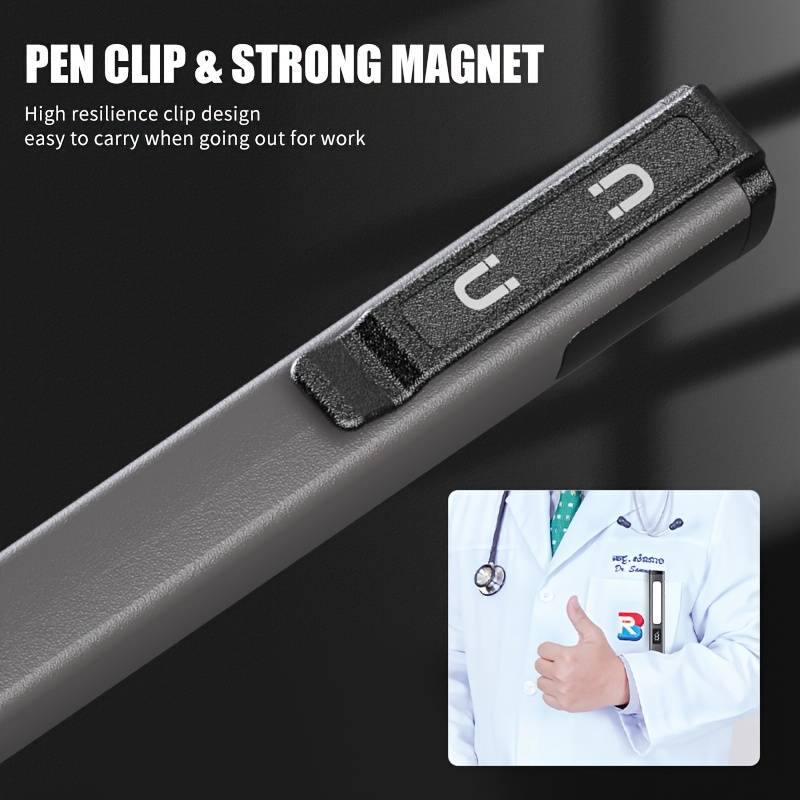 Torcia LED Ricaricabile Portatile 2 Pezzi Con Luce COB E Display LCD – 6 Modalità, Magnetica, USB-C, Per Emergenze E Casa