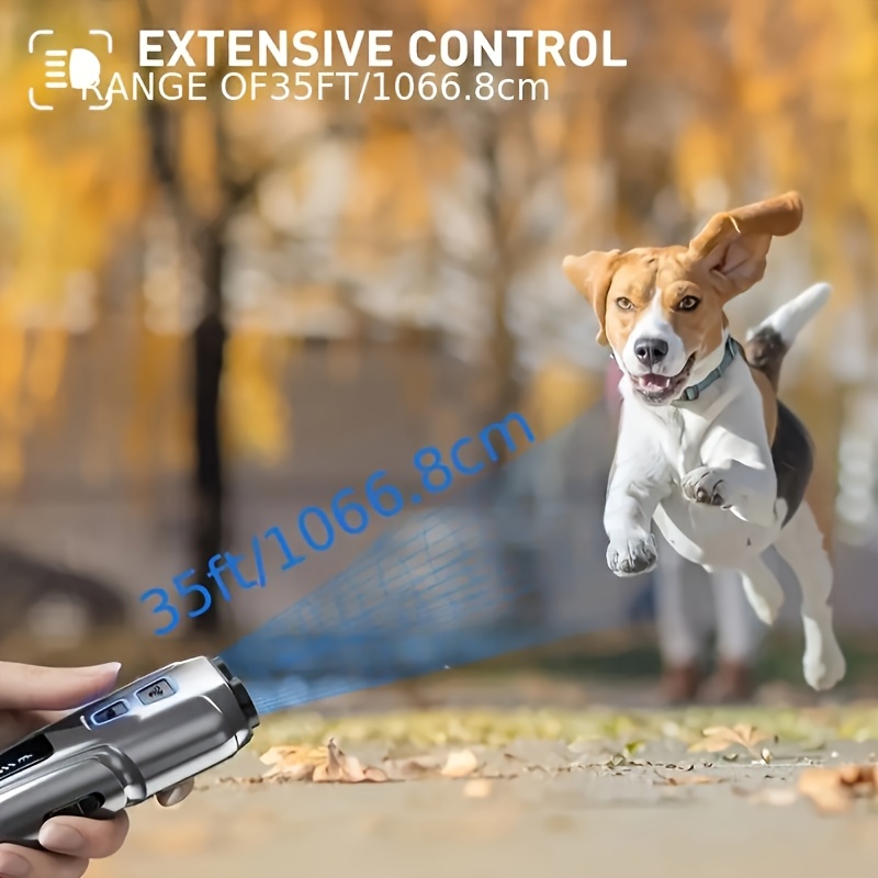 dog bark deterrent devices w 3x emitters 50ft range professional dog training tool anti bark device for dogs   aid barking   indoor outdoor rechargeable without battery Product details 4
