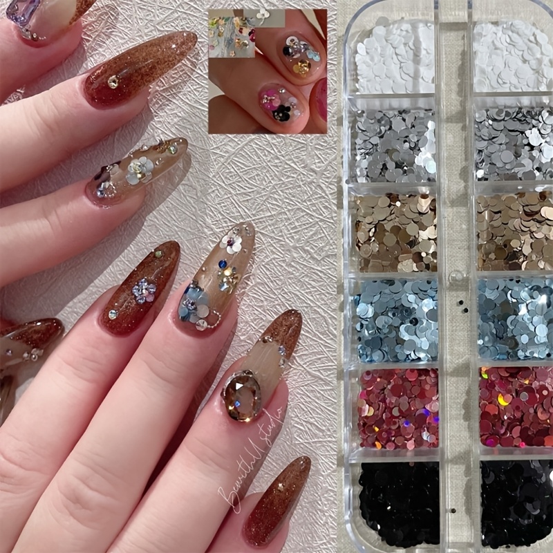 royal blue nails with glitter - Oman