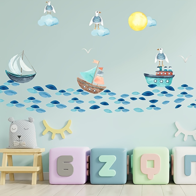 TEMU Wall Stickers Animal Sea Stickers Wall Stickers Beach Wall Stickers Wall Stickers Suitable For Bedroom Decor