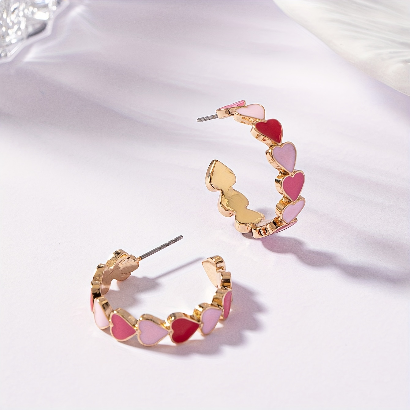 

Elegant & Sexy Heart-shaped Hoop Earrings For Women - Alloy, Parties & Gifts