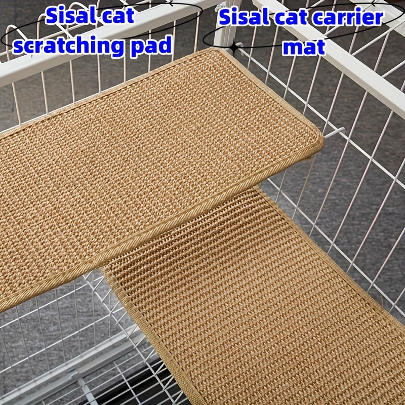 

Carpet Cat Mat, Sisal Fabric Cat Mat, Cat Cage Sisal Mat To Protect Furniture, Suitable For Cat Cage Indoor Sofa With Sticky Ring Tape, Cat Cage Carpet, Cat Cage Sisal Mat Wall Scratching Board