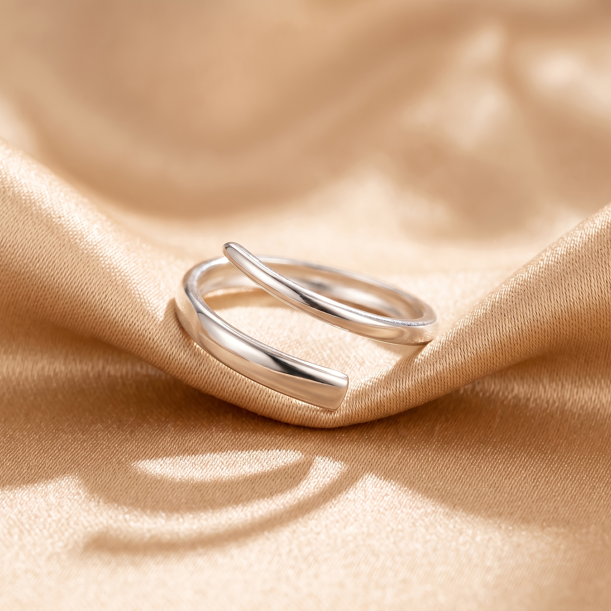 TEMU Anillo de acero inoxidable abierto ajustable con diseño de anillo cruzado, anillo para mujer que decolora, para uso diario, , , ropa, regalo de