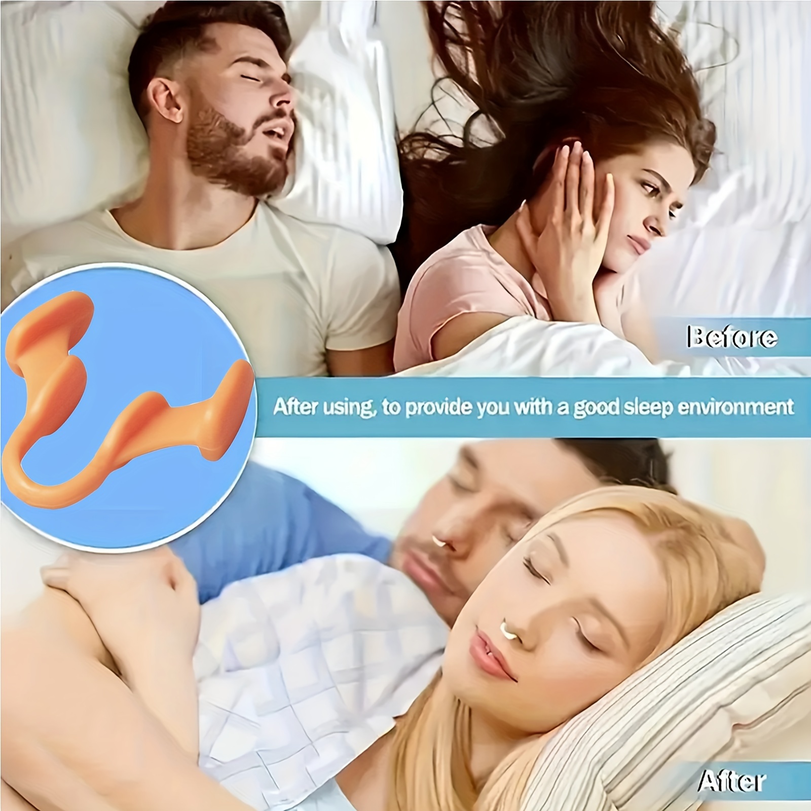 2pcs Anti-Snoring Nose Clips - Adjustable Silicone Snoring Stopper for Men & Women, No Battery Needed, Relieves Nasal Congestion & Sleep Disorders, Improves Sleep Quality, Snore Prevention - Image 9