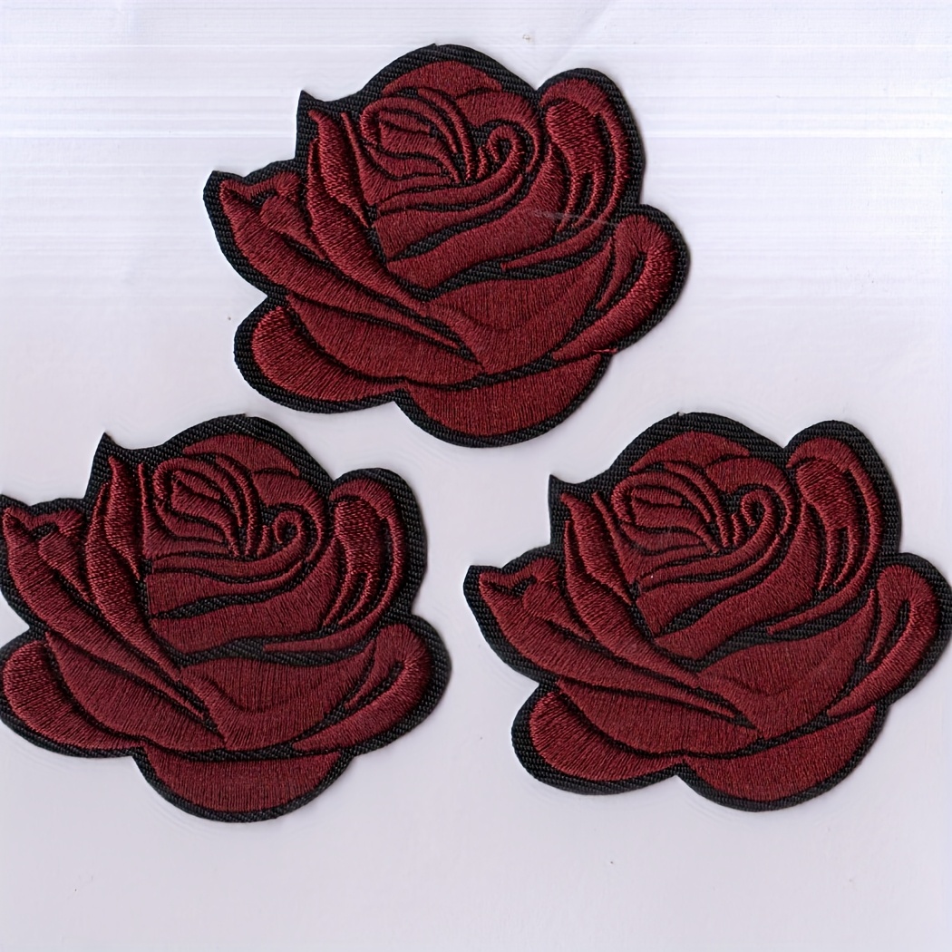 TEMU Parche de aplique bordado , para ropa, bolsos, zapatos, sombreros y decoración del hogar, termoadhesivo (3 piezas)