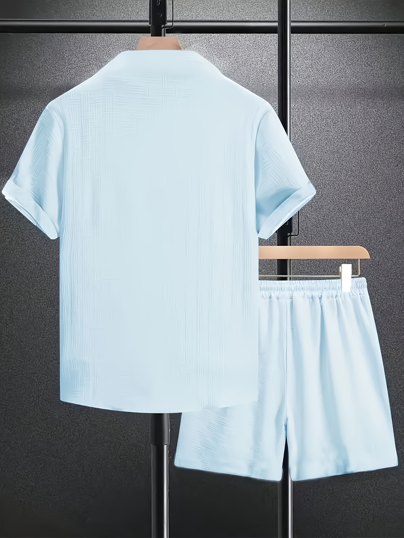 Set Pigiama Estate Jamron Estivo - Set 2 Pezzi Maglietta E Pantaloncini - Tessuto Modal Morbido Pigiama Uomo Taglie Forti - Foto 10