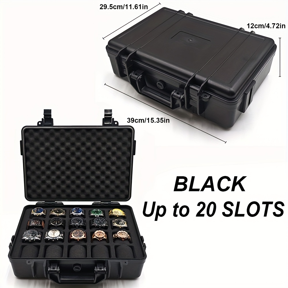 1  and jewelry storage box portable case made of high quality pp abs material protective case waterproof and dustproof pressure resistant and drop resistant designed with 4 12 20 slots essential for organizing watches and jewelry suitable for home storage outdoor travel   business trips and self driving tours a   for valentines day and christmas gifts Product details 3