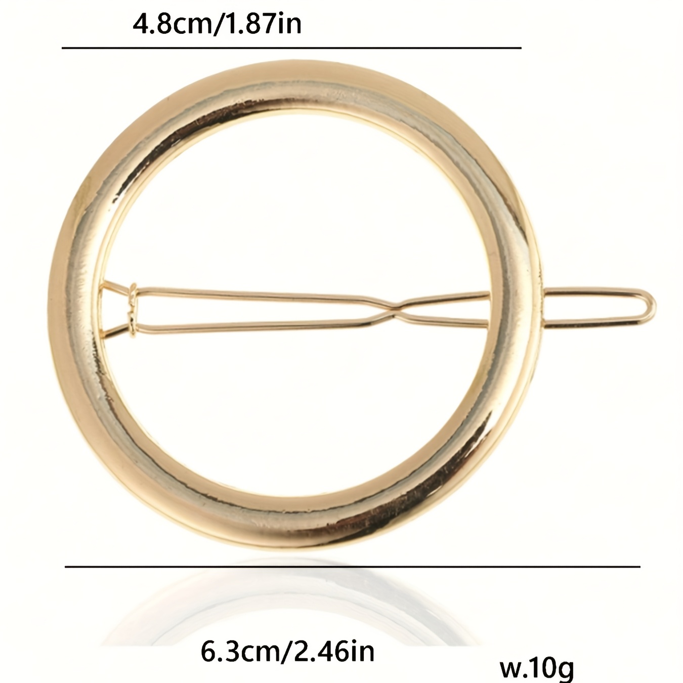 Elegant rund hårklämma - Hållbar guldtonad håraccessoar, lämplig för både vardagliga och formella tillfällen i både herr- och damstilar, säker fixering, söt håraccessoar, klassisk design, slät yta