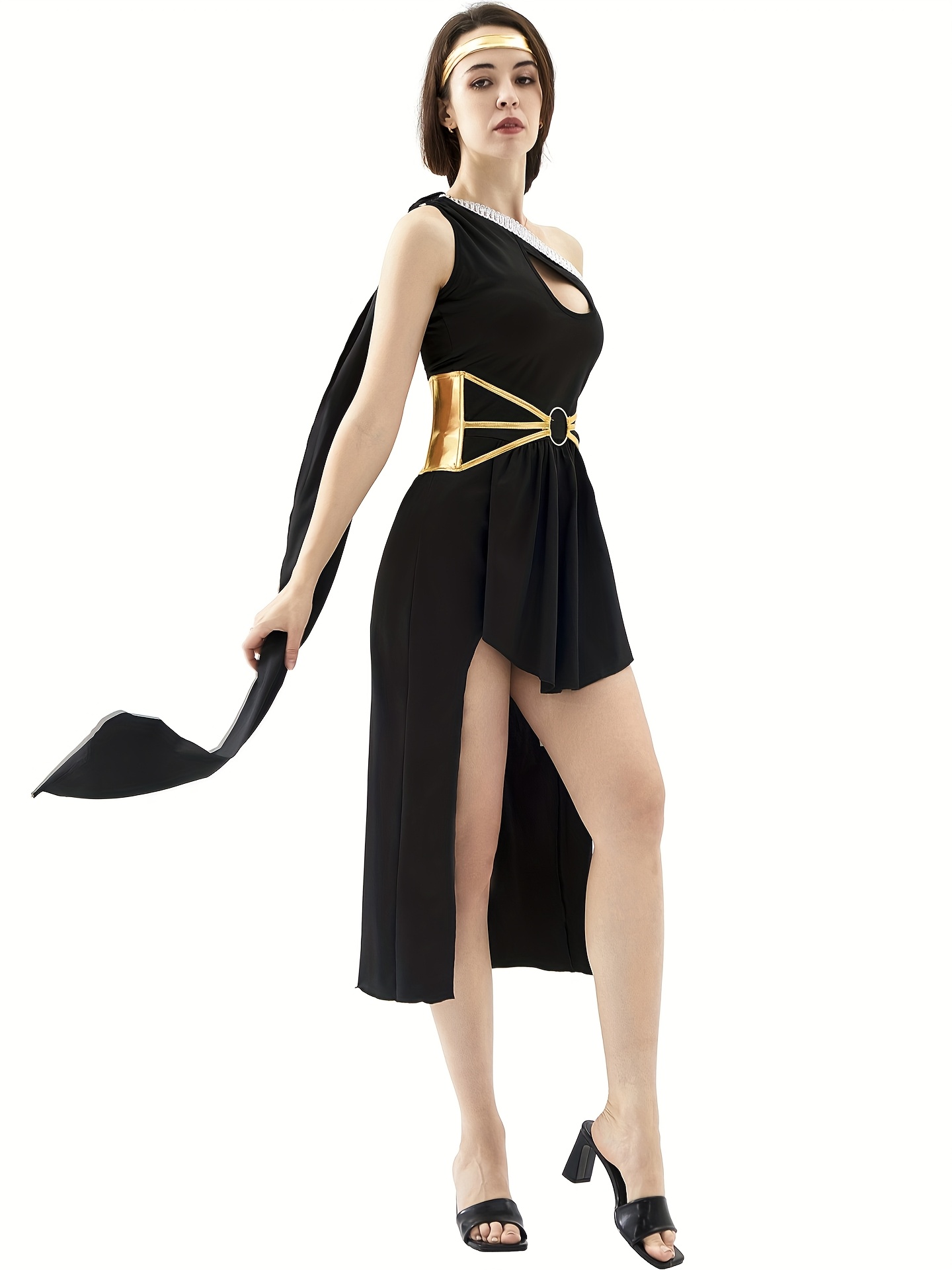 green emerald velvet dress Women's Cleopatra Egyptian Costume – Johnnie Brocks main image 1