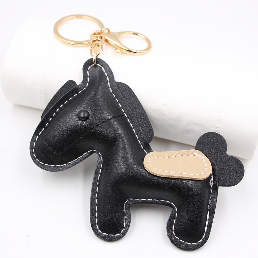 TEMU Llavero Personalizado de Caballo - /Texto Personalizado, Elegante Colgante de Cabeza de Caballo en Marrón y con Anilla, Regalo de Lujo para