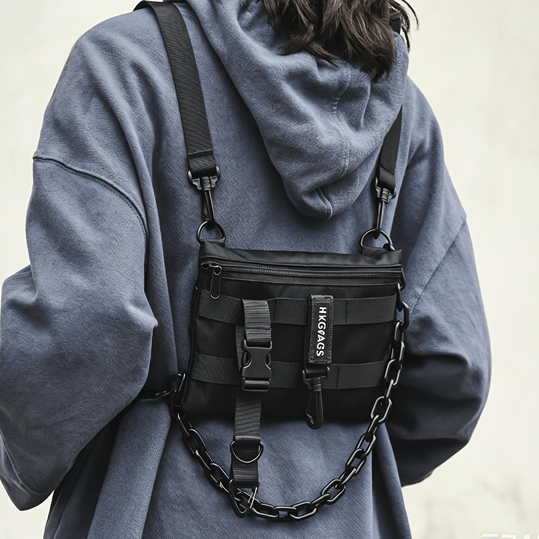 TEMU 【】メンズ クロスボディバッグ、日系機能的なスタイルのツール小型バッグ、 シングルショルダーバッグ、スマホバッグ、カジュアル ストリートスタイル パーソナライズド バックパック、多機能 エンベロープバッグ