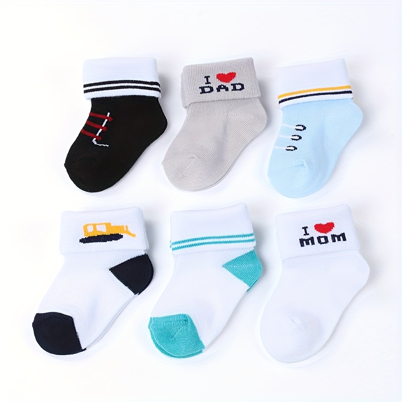 pairs love dad love mom series baby newborn socks Temu