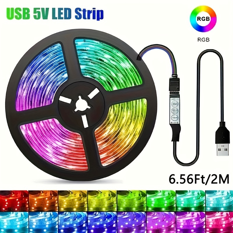usb   rgb led light strip   sync 3 28ft 100ft for tv room and christmas decor   used in car decoration party ambiance light night picnic decor