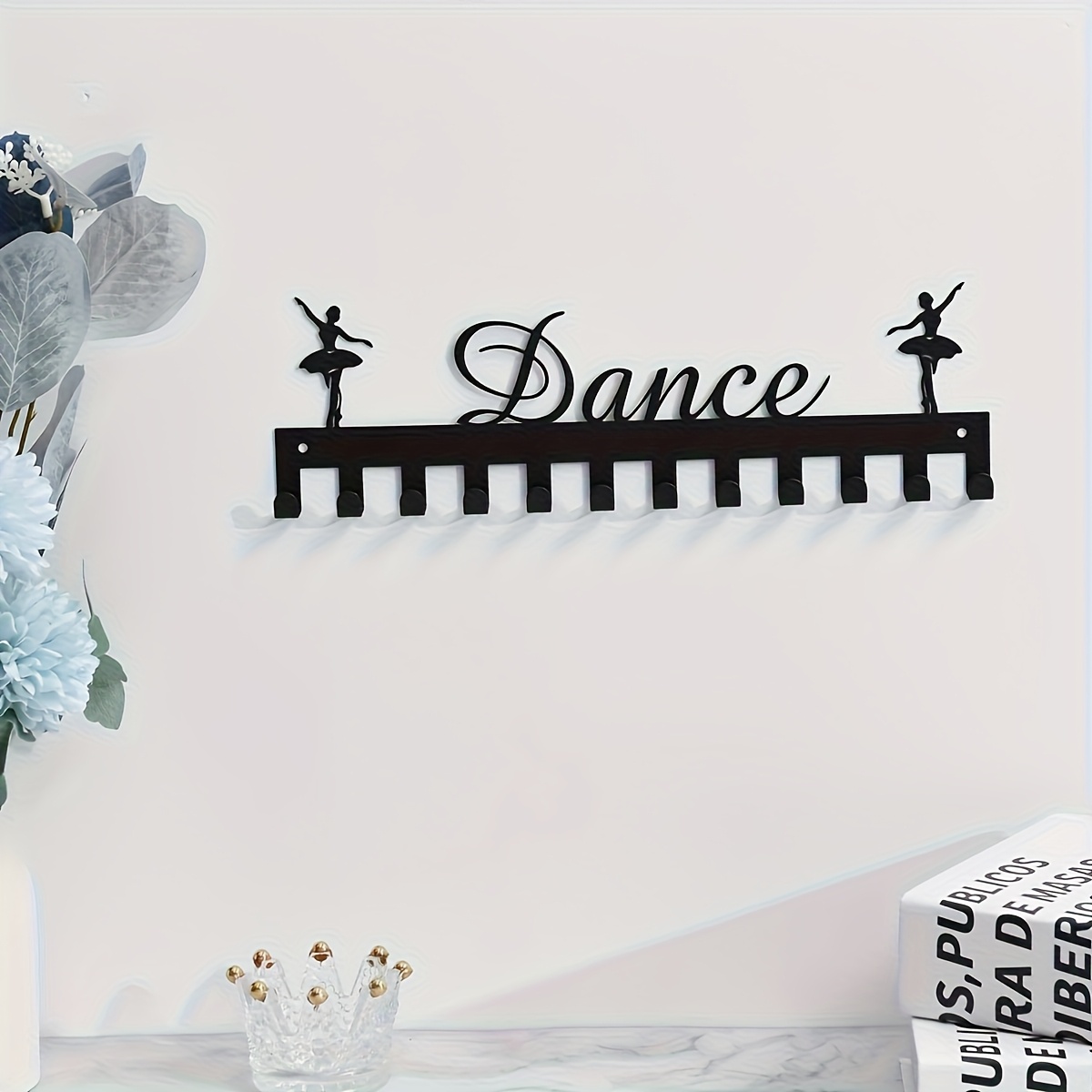 TEMU "dance" Wall Hook - A Metal Medal Rack Display For Home Decoration, No Power Required