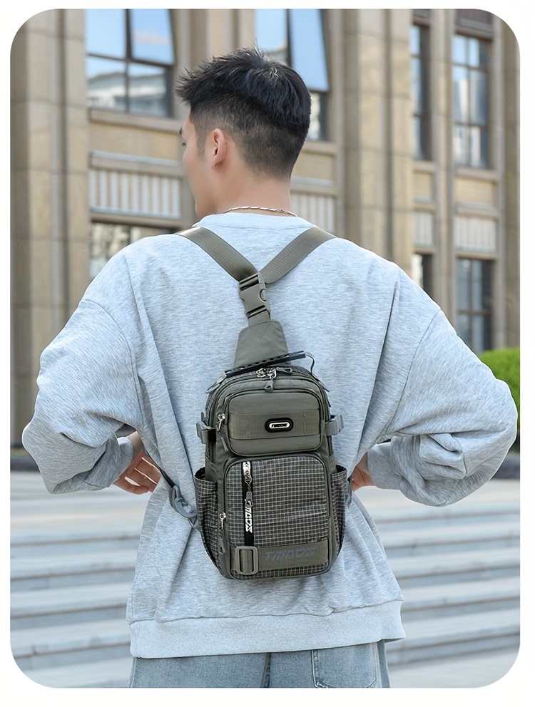 Sac Bandoulière Anti-Vol VIESEN Sac de poitrine tendance anti-vol multi-usage pour hommes et femmes, sac de voyage sportif à une épaule ou croisé, sac à dos léger et petit