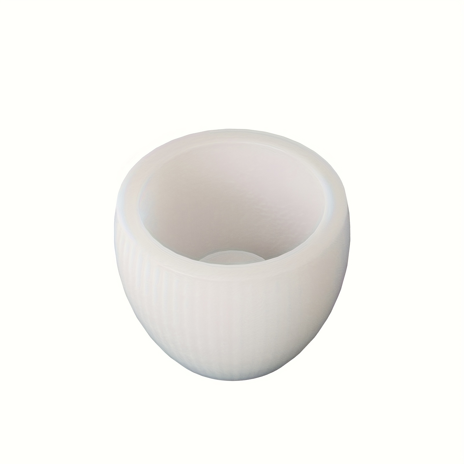 Image of Silicone Mold For Diy Handmade Round Striped Candle Holders - Reusable Plaster & Cement Candle Base Molds With Decor Design, Weddings, Parties, Indoor/outdoor Use