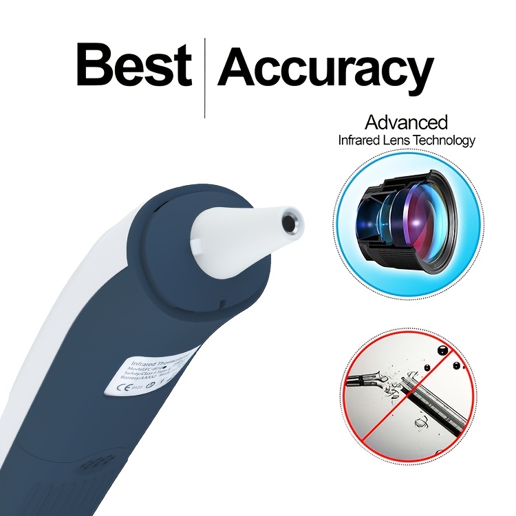Puzxo Three-in-one Digital Infrared Thermometer, Dual-mode (forehead And Ear) - 1-second Temperature Measurement, LCD Display, Automatic Mode, Memory Storage, Suitable for Adults, Travel, Homes, Clinics And Hospitals (with 4 Batteries), Hospital Equipment, Portable Thermometer, Compact Design, Reliable Measurement, Forehead And Ear Thermometer, Quickread Thermometer, Adults Thermometer, Family Healthcare