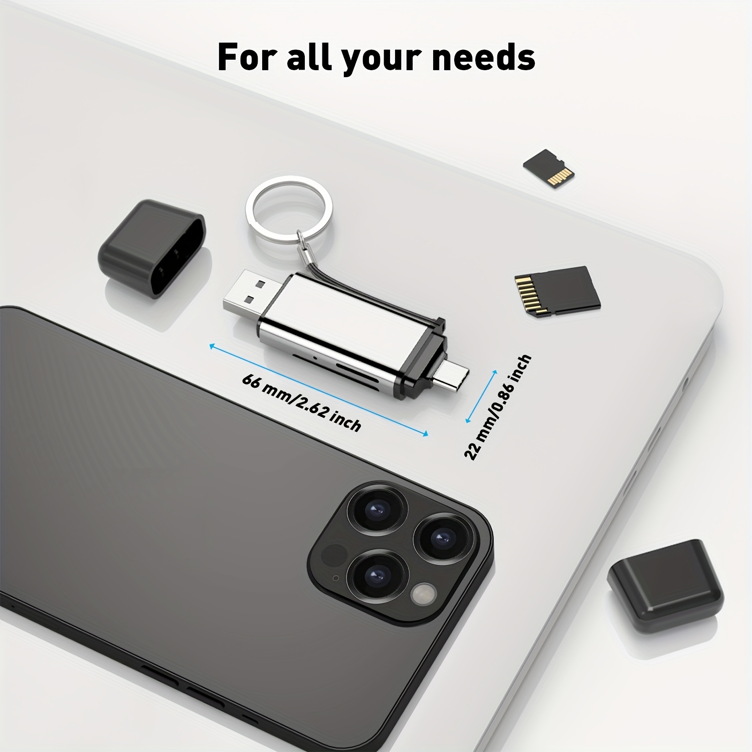 sd card reader usb c dual slots usb 3 0 type c to sd card adapter memory card reader for tf   sdxc compatible with laptop pc iphone16 15   air for ipad pro  