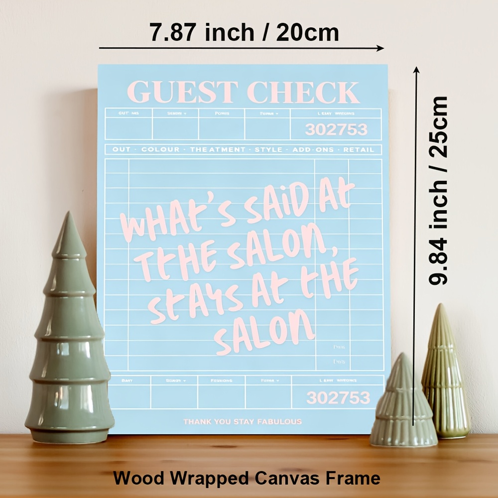 2d flat 2d flat posters and prints 1pc framed anime canvas poster hanging wall decor salon quote painting poster pastel   guest check themed poster whats   at   stays at   artwork