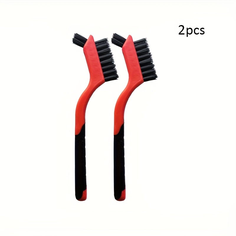 2-pack Nylon Cleaning Brushes- Non-scratch Nylon Bristles For Delicate Surfaces& Daily Cleaning| Ergonomic Grip With Mini Head& Hanging Hole