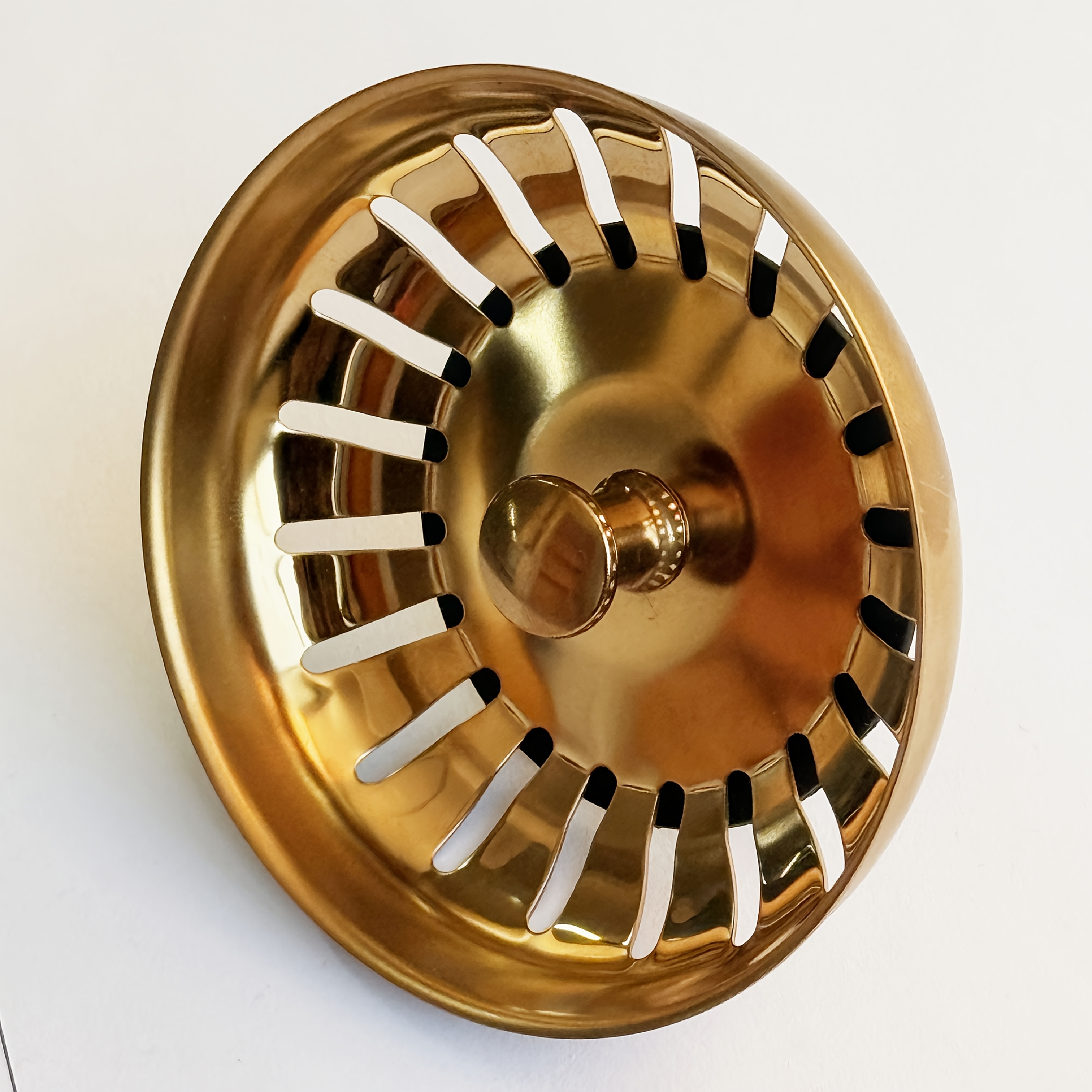 Image of Vintage Sink Stopper & Strainer - 83mm Diameter Drain Filter For Kitchen Basin, , Anti-clog, Sink Clean & Tidy
