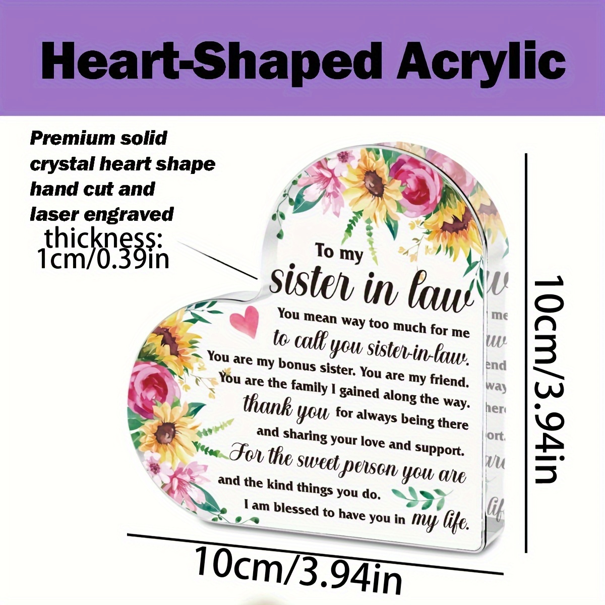 Acrylic Sign Office Desk Decoration A Symbol Love. - Temu Australia