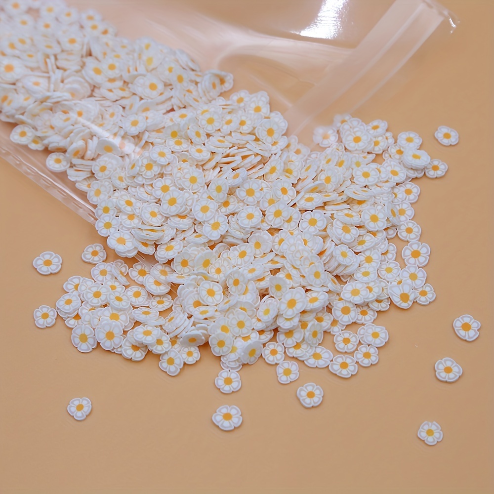 TEMU 3d Flower Polymer Accessories Candy Color Pineapple Pattern Nail Patches Clay Flakes Slime Charms 1000pcs/bag 20g Lip Gloss Making Supplies