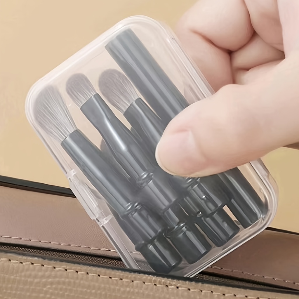 6pcs Mini Travel Makeup Brush Set with Storage Case