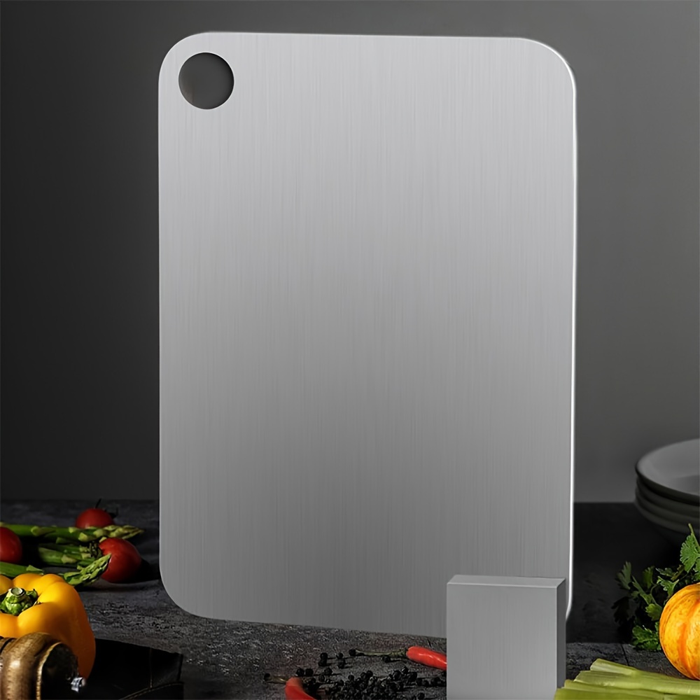 

Premium Stainless Steel Cutting Board With Juice Groove - Durable, Easy-clean Kitchen Prep Surface For Meat & Vegetables