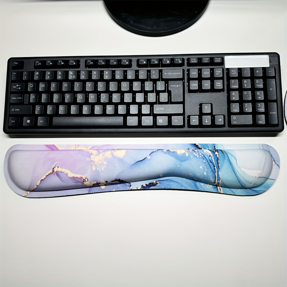 3pcs mouse pad with wrist support ergonomic mouse pad with memory foam wrist rest cushion non slip rubber   mice pad for home office computer laptop green marble Product details 5