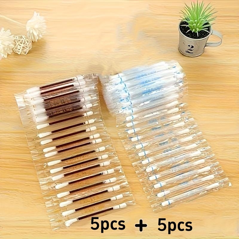 10pcs portable swabs individually wrapped   for personal care ideal for   camping travel essentials portable swabs individually wrapped swabs swab for wound care nail polish organizer nail polish storage nail polish bag ear cleaning stick ear pick daily small items travel accessory must have toiletrie Product details 1