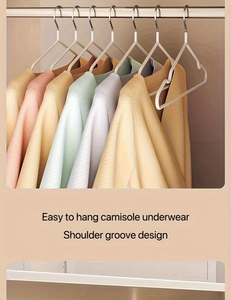 10pcs heavy duty stainless steel clothes hangers with non slip traceless   ideal for adults dorm rooms oil rubbed finish hangers for clothes details 4