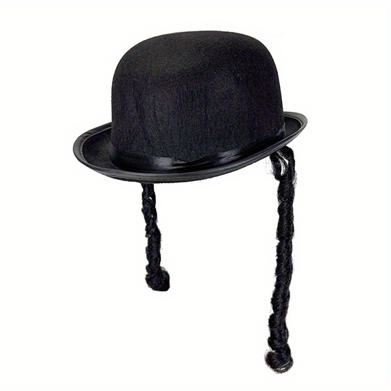 TEMU A Black Top Hat With Braided Decoration, Suitable For Spring And Autumn Parties, Unisex I Perfect For Halloween