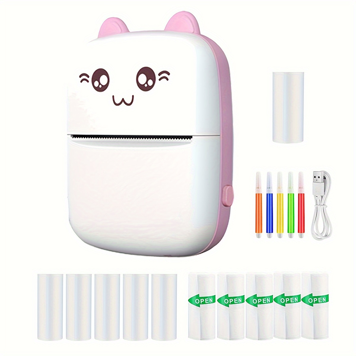 Phomemo M02S Stampante Portatile Per Smartphone Mini Stampante Foto Bluetooth Termica Risoluzione Di 300 Dpi Compatibile Con Ios E Android Stampa Di Foto In Bianco E Nero Stickers Viola