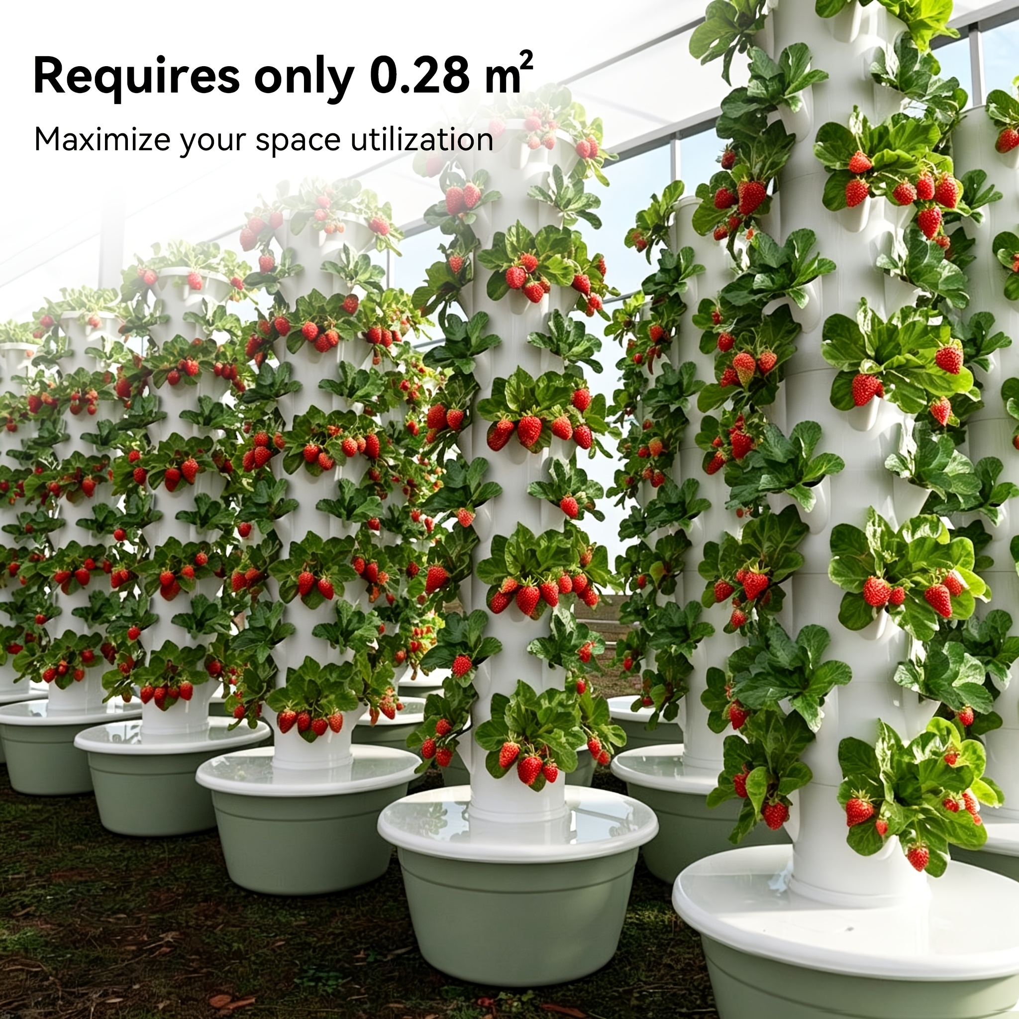 TEMU Vertical Hydroponic Tower, Indoor Hydroponic System With Water Tank, 9-layer Vegetable Growing Kit, Vertical Horticultural Hydroponic Production
